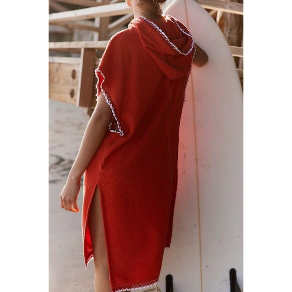 Free People FP Movement Kai Pullover Hoodie Dress Lace Slouchy Beach XL 280953 - Picture 4 of 10